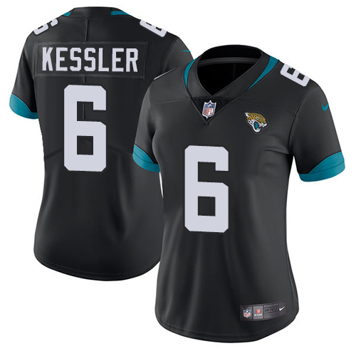 Nike Jacksonville Jaguars #6 Cody Kessler Black Team Color Women Stitched NFL Vapor Untouchable Limited Jersey->women nfl jersey->Women Jersey